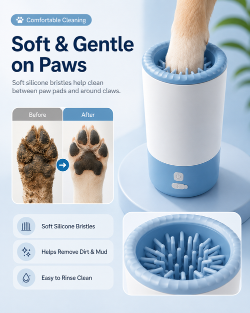Rechargeable Electric Paw Cleaner for Dogs & Cats