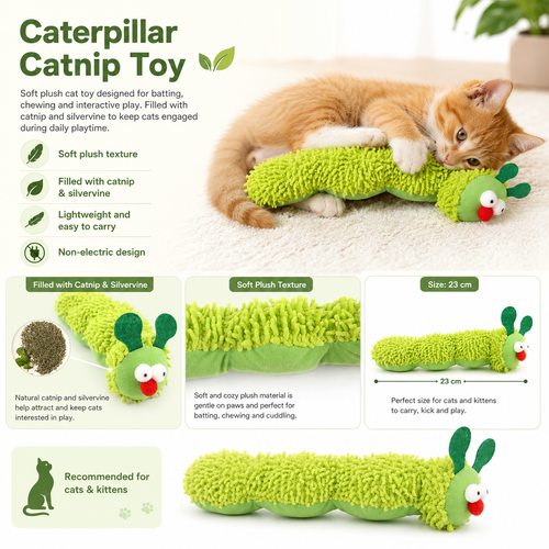 Caterpillar Catnip Chew Toy