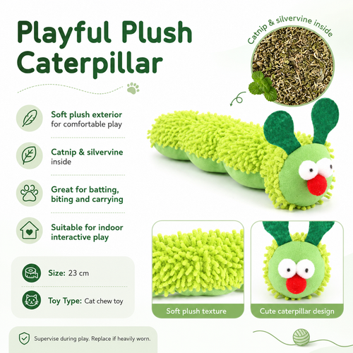 Caterpillar Catnip Chew Toy