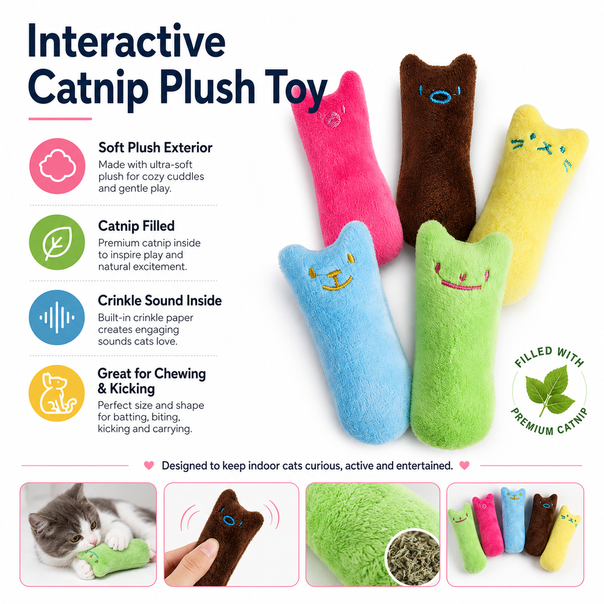 Interactive Catnip Chew Toy