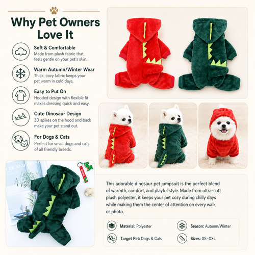 Dinosaur Dog Hoodie