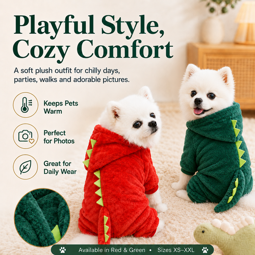 Dinosaur Dog Hoodie