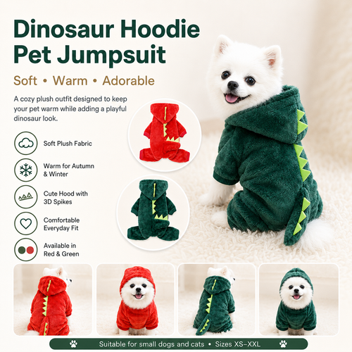 Dinosaur Dog Hoodie