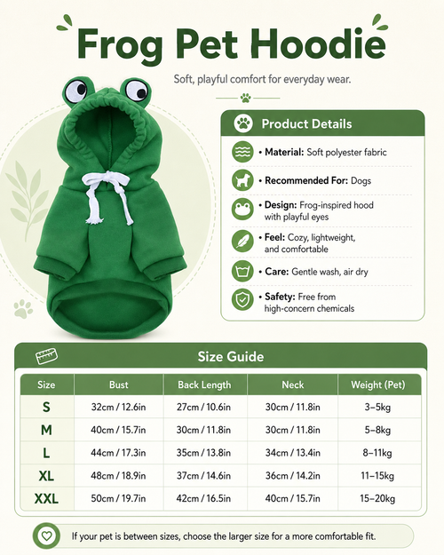 Frog Pet Hoodie