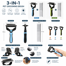 3-in-1 Pet Grooming & Deshedding Brush